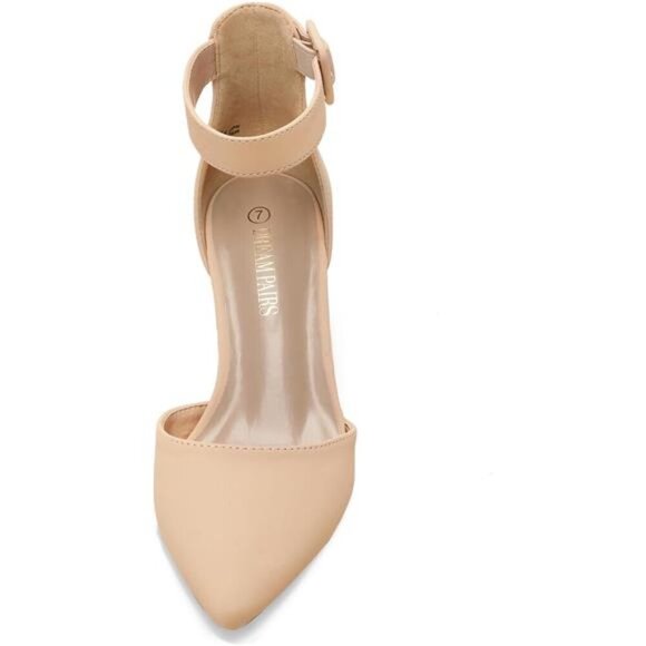 New In Box Womens Pointed Toe Low Chunky Heels Pump Shoes - Picture 2 of 6